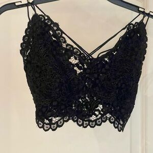 FP Movement by Free People Black Crochet Bralette